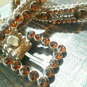 BB simon swarvoski crystal slim western belt